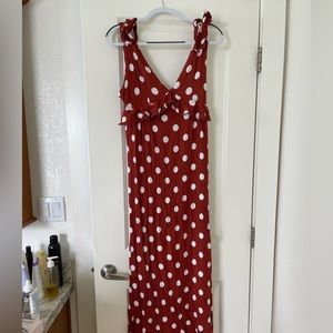 Polka dot maxi dress